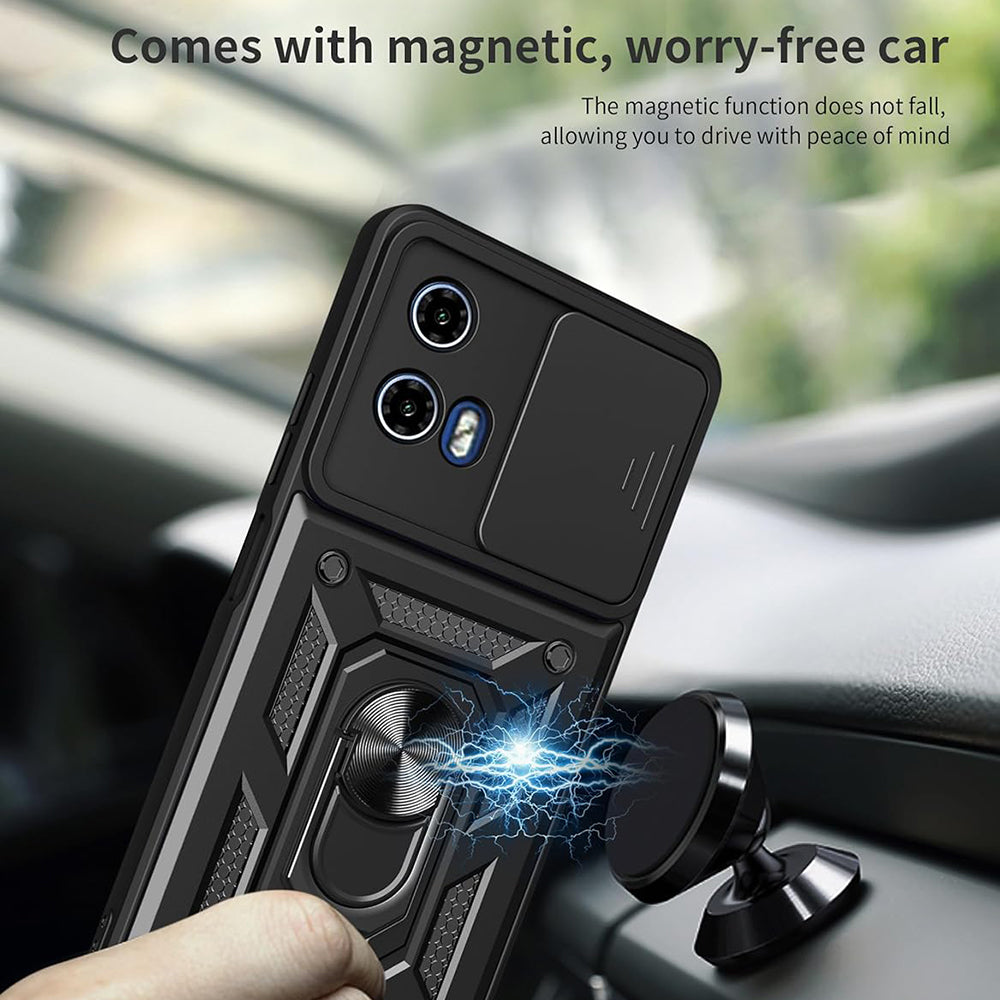 Fodral för Motorola Moto G15 / G15 Power, Techsuit, CamShield, Svart