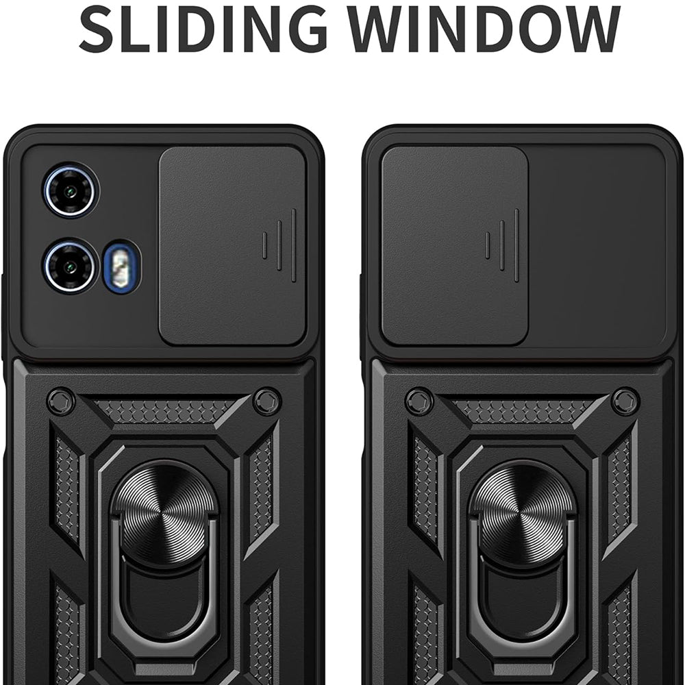Fodral för Motorola Moto G15 / G15 Power, Techsuit, CamShield, Svart