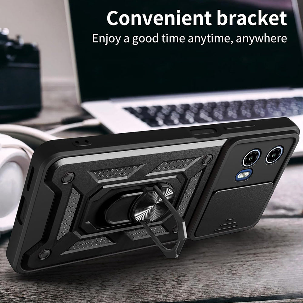 Fodral för Motorola Moto G15 / G15 Power, Techsuit, CamShield, Svart