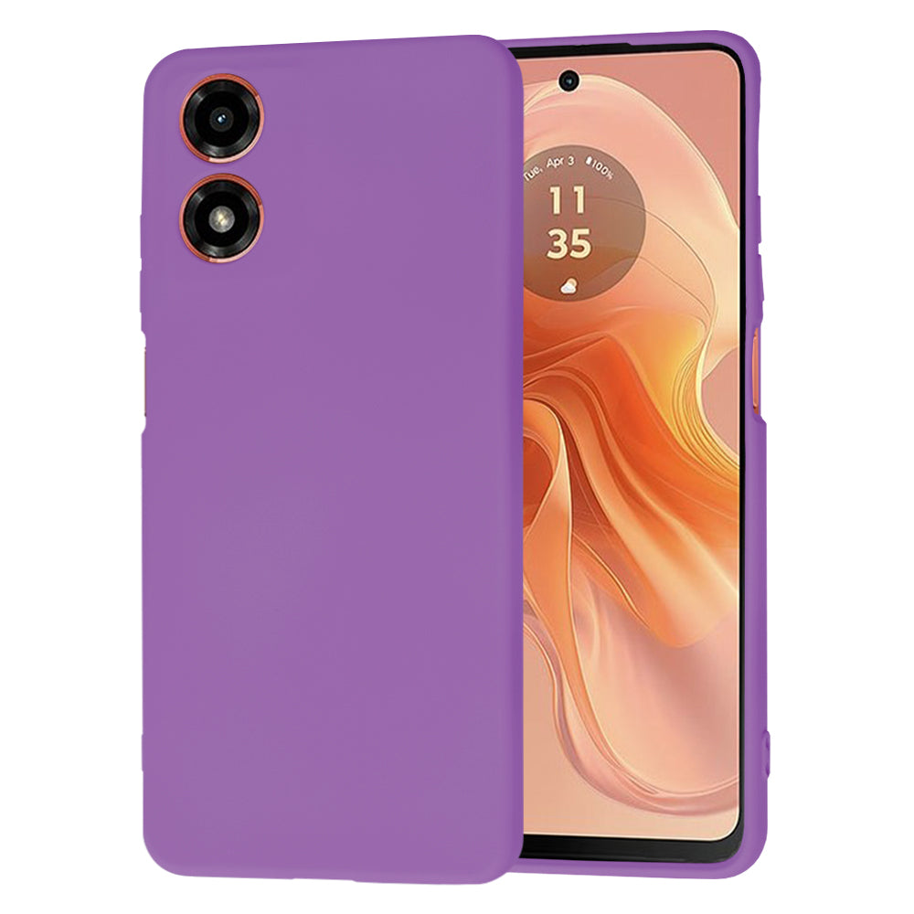 Fodral för Motorola Moto G04s / E14 / G04, Techsuit, SoftFlex, Lila