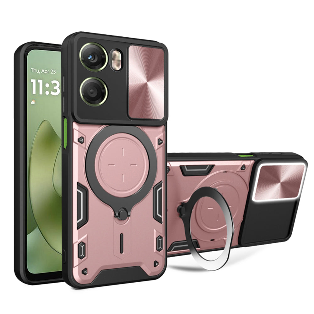 Fodral för Motorola Moto G06, Techsuit, CamGuard Pro, Roséguld