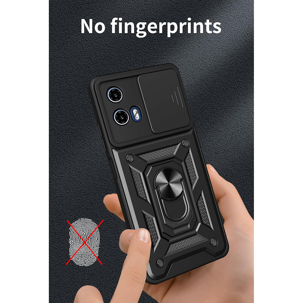 Fodral för Motorola Moto G15 / G15 Power, Techsuit, CamShield, Svart