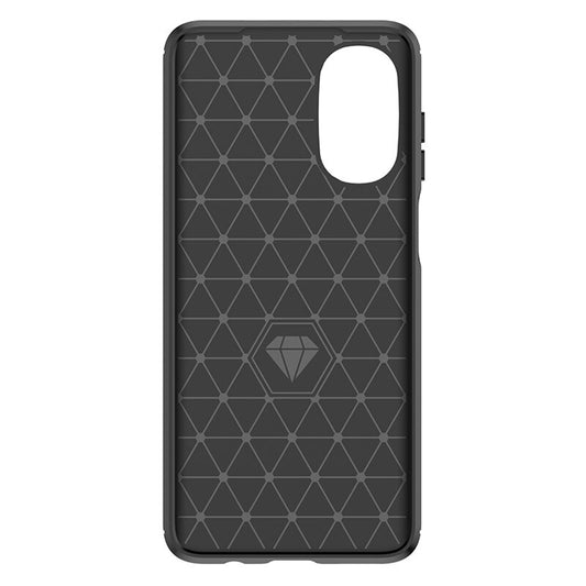 Fodral för Motorola Moto G52 / G82, Techsuit, Kolfiber, Svart