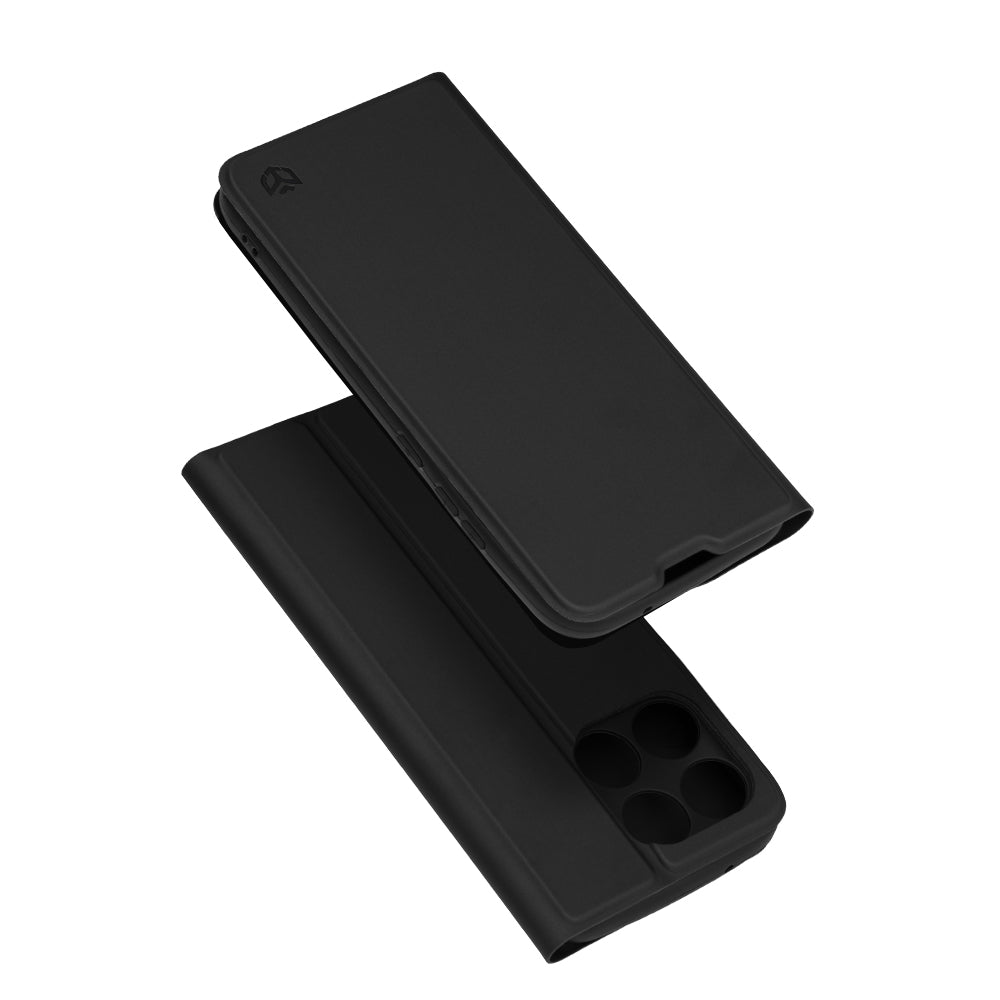 Fodral för Motorola Moto G77 / G67, Techsuit, Magskin Book, Svart