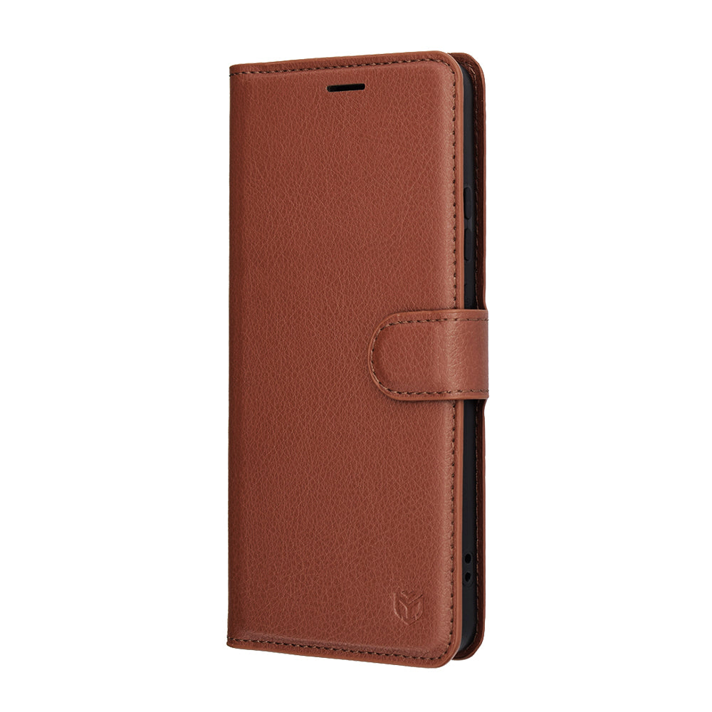 Fodral för Motorola Moto G86, Techsuit, Leather Folio, Brun