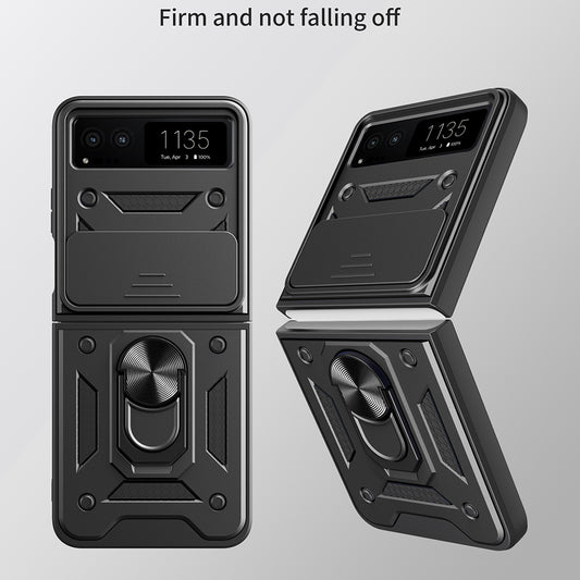 Fodral för Motorola Razr 40, Techsuit, CamShield, Svart