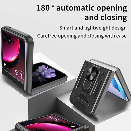 Skyddsfodral för Motorola Razr 50 Ultra, Techsuit, CamShield, Blå