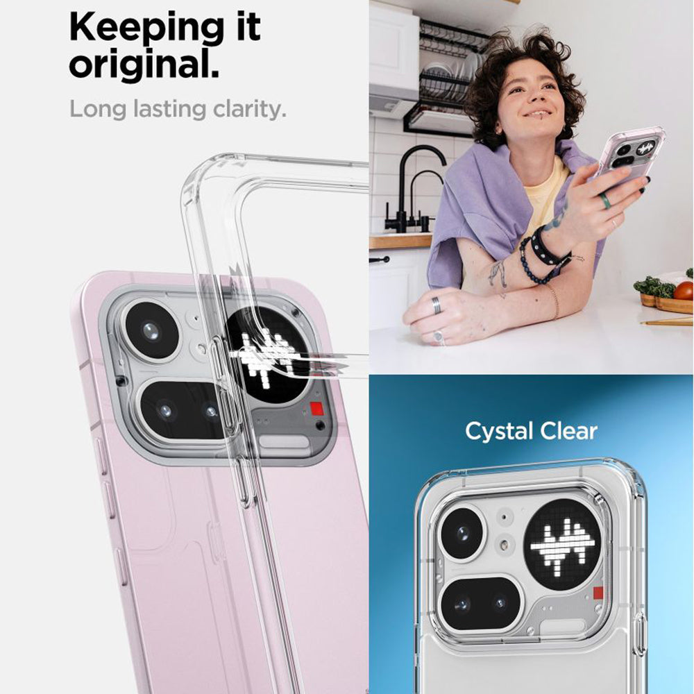 Fodral för Nothing Phone (4a) Pro, Spigen, Ultra Hybrid, Transparent ACS11632