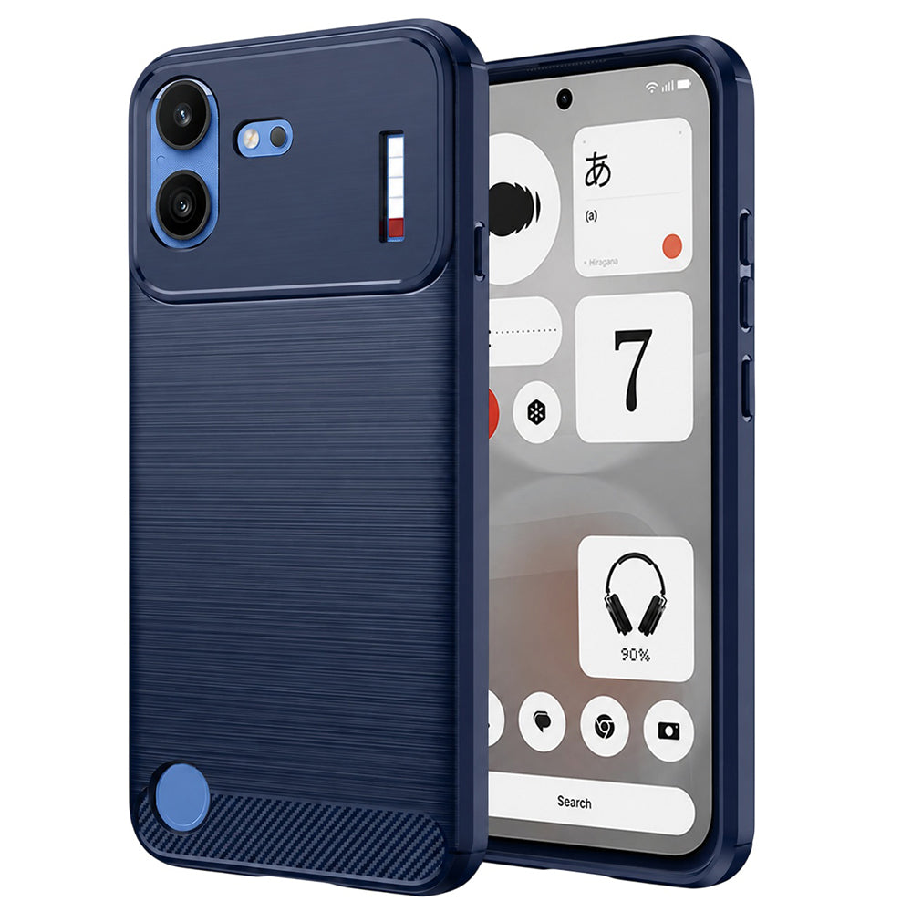 Fodral för Nothing Phone (4b), Techsuit, Kolfiber, Blå