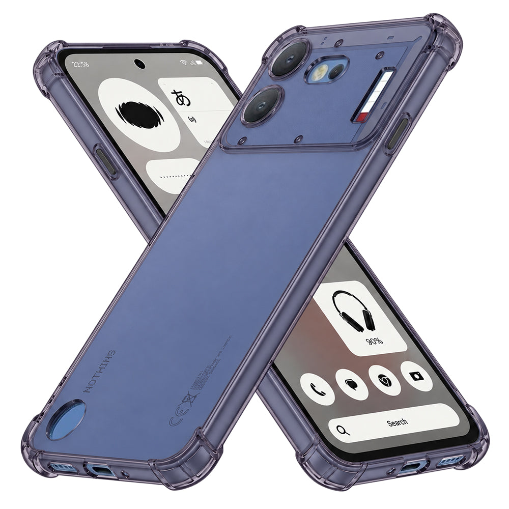Fodral för Nothing Phone (4b), Techsuit, Stötsäker Klar, Rökfärgad