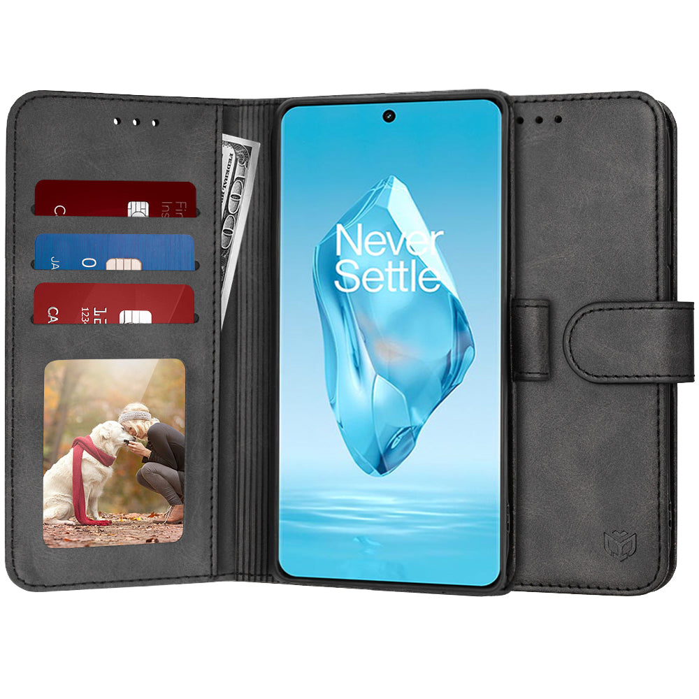Fodral för OnePlus 12R, Techsuit, Diary Book, Svart