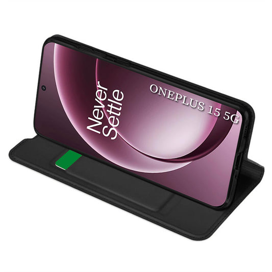 Fodral för OnePlus 15, Techsuit, Magskin Book, Svart