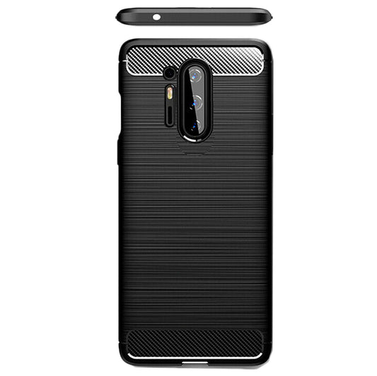 Fodral för OnePlus 8 Pro, Techsuit, Kolfiber, Svart