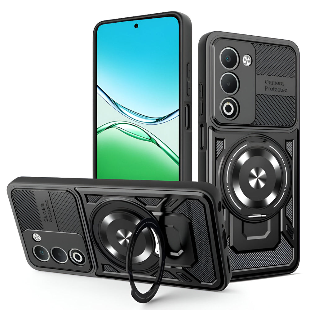Fodral för Oppo A5 4G / A5 5G, Techsuit, RuggedCam, Svart