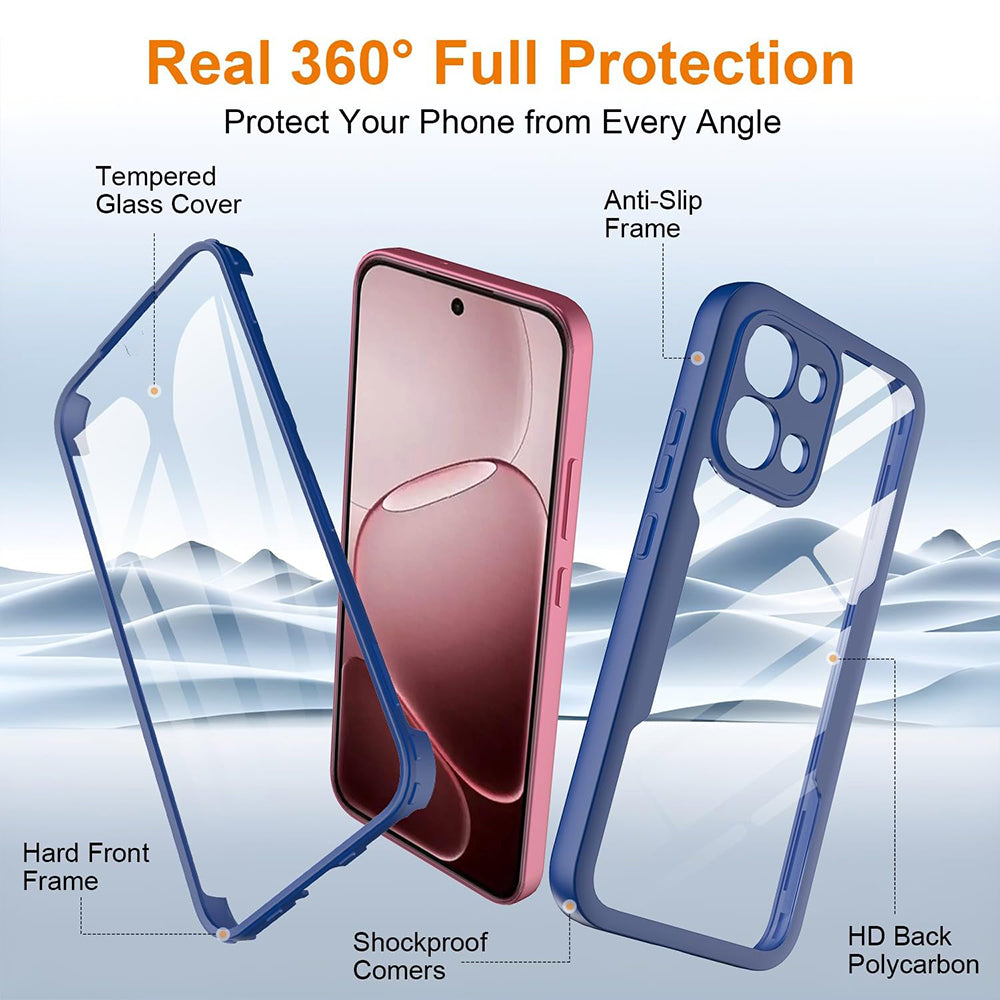 Skyddsfodral för Oppo A6 Pro 5G / A6 Pro 4G, Techsuit, ColorVerse 360, Blå