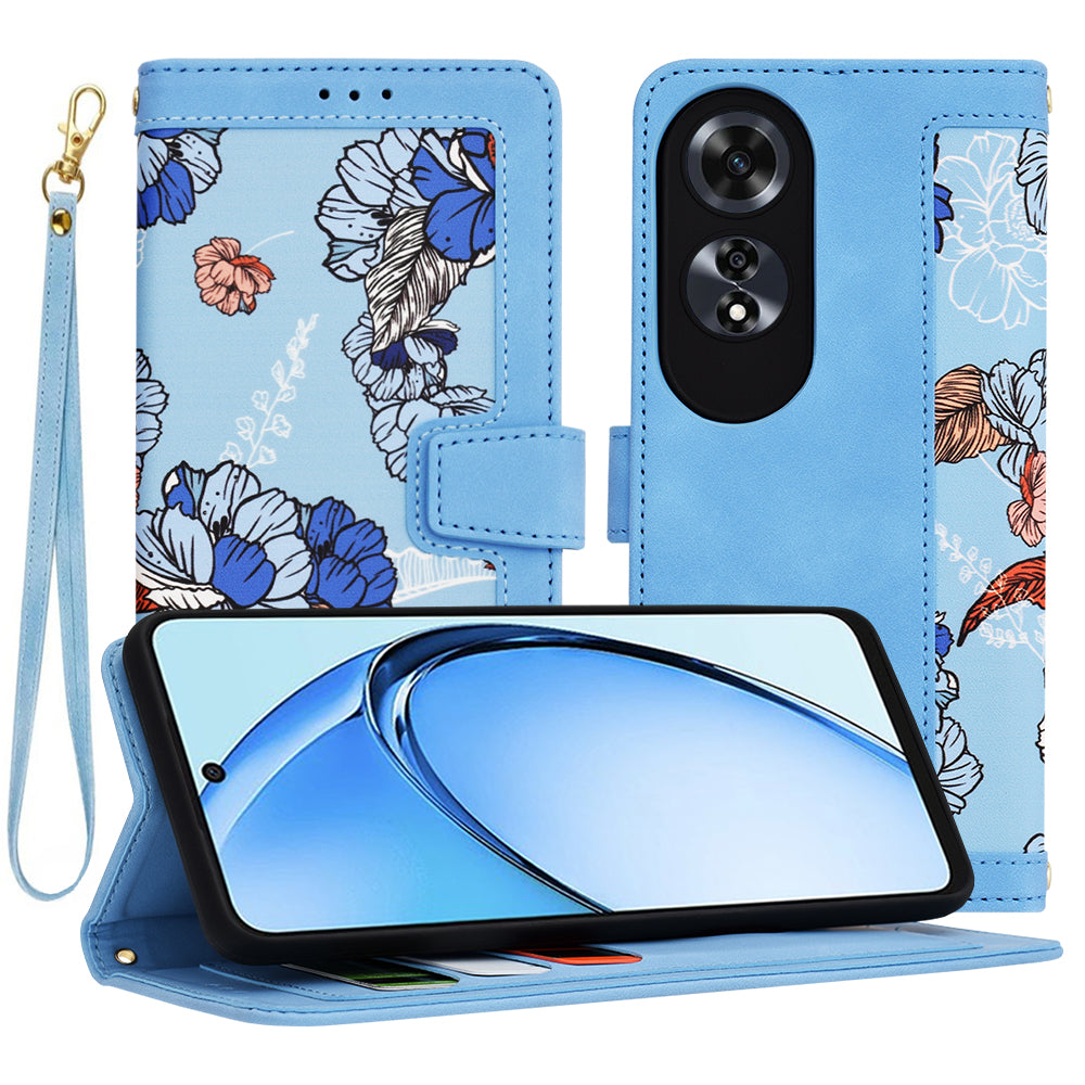 Fodral för Oppo A60, Techsuit, FlipCraft, Blå