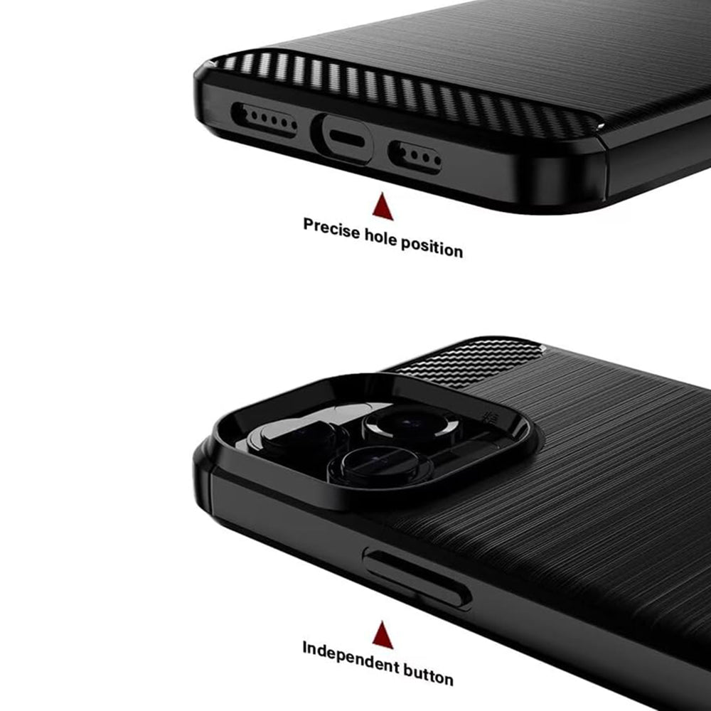 Fodral för Oppo A6k 4G / A6x 4G / A6x / A6 4G, Techsuit, Kolfiber, Blå