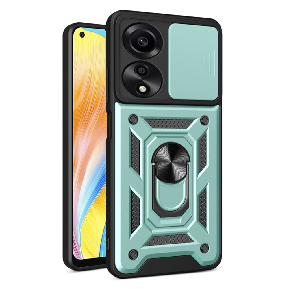 Fodral för Oppo A78 4G, Techsuit, CamShield, Grön
