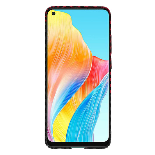 Fodral för Oppo A78 4G, Techsuit, Carbonite FiberShell, Svart Röd