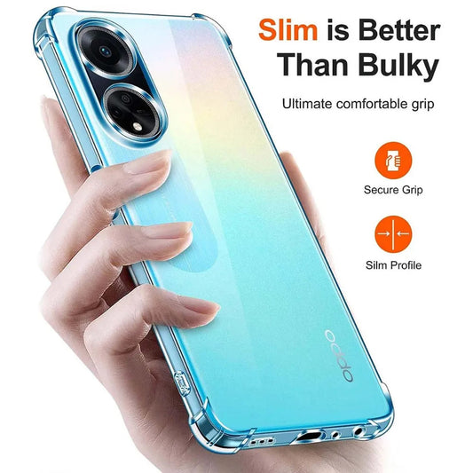 Fodral för Oppo A98, Techsuit, Stötsäker Klar, Transparent