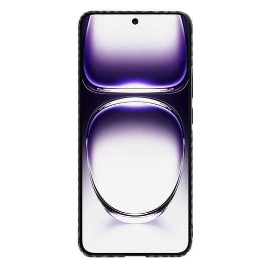Fodral för Oppo Reno12, Techsuit, Carbonite FiberShell, Svart