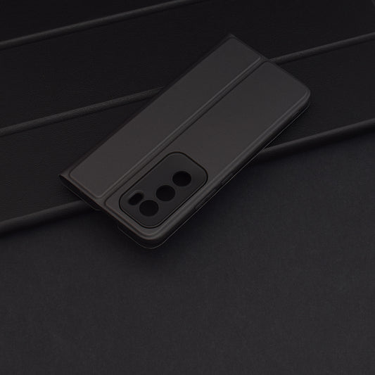 Fodral för Oppo Reno12, Techsuit, Magskin Book, Svart