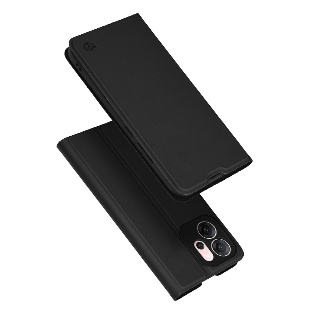 Fodral för Oppo Reno14 FS 5G / Reno14 F, Techsuit, Magskin Book, Svart