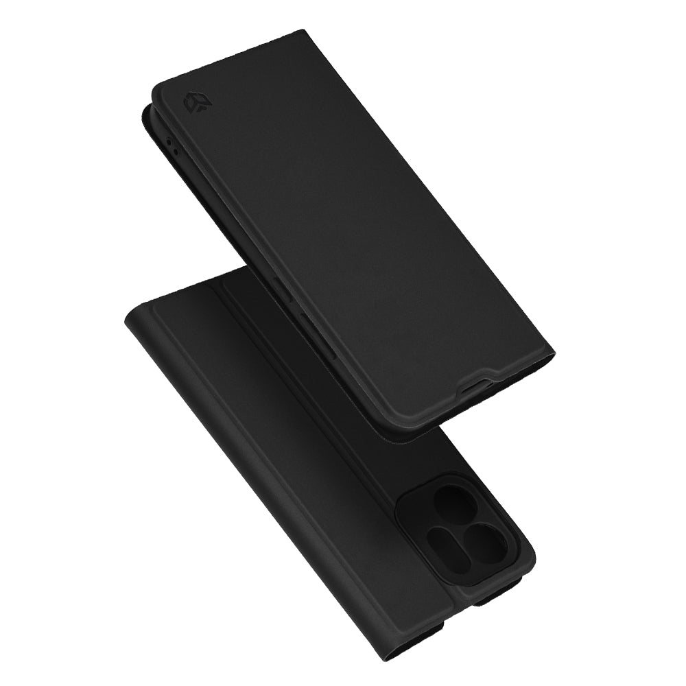 Fodral för Oppo Reno14 FS 5G / Reno14 F, Techsuit, Magskin Book, Svart