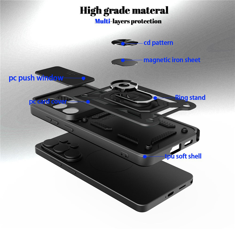 Skyddsfodral för Oppo Reno15 FS / Reno15 F, Techsuit, CamShield, Svart