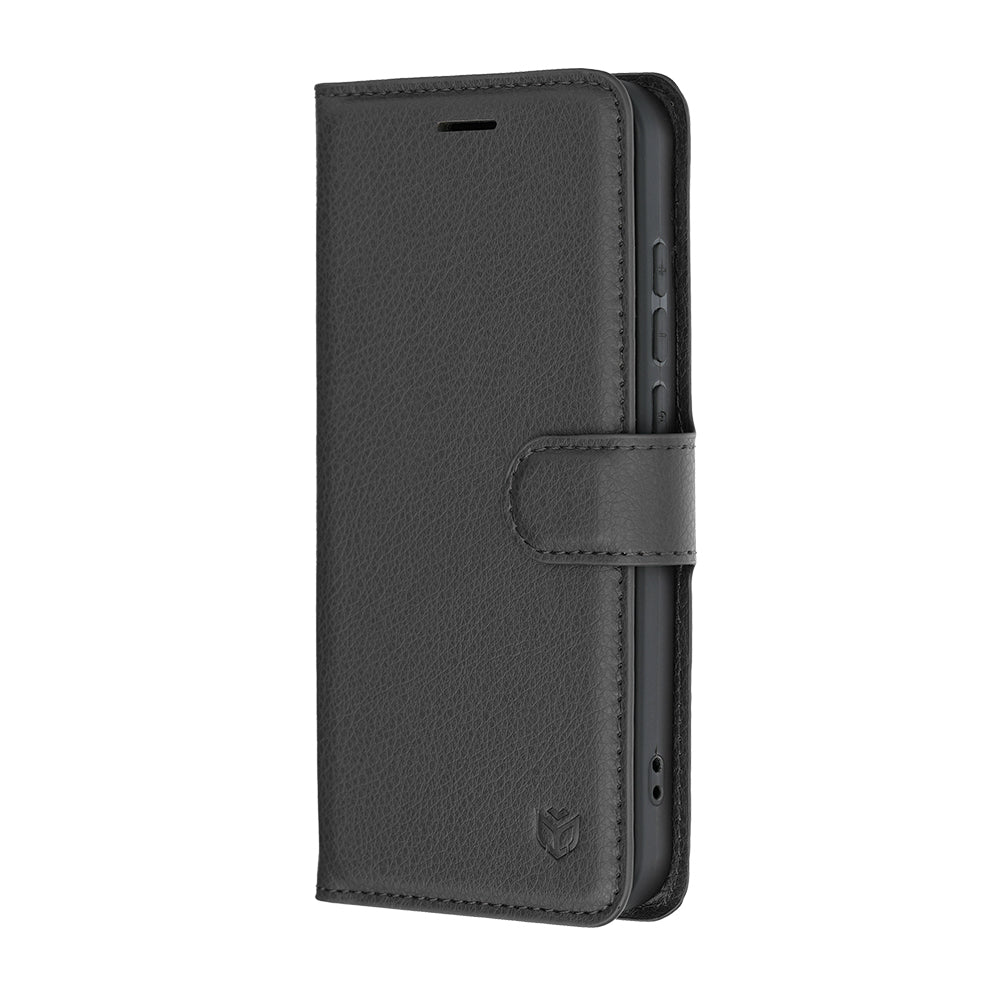 Case for Oppo Reno16 / Reno16 Pro, Techsuit, Leather Folio, Black
