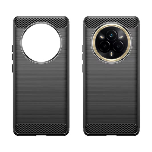 Fodral för Realme 14 Pro, Techsuit, Kolfiber, Svart