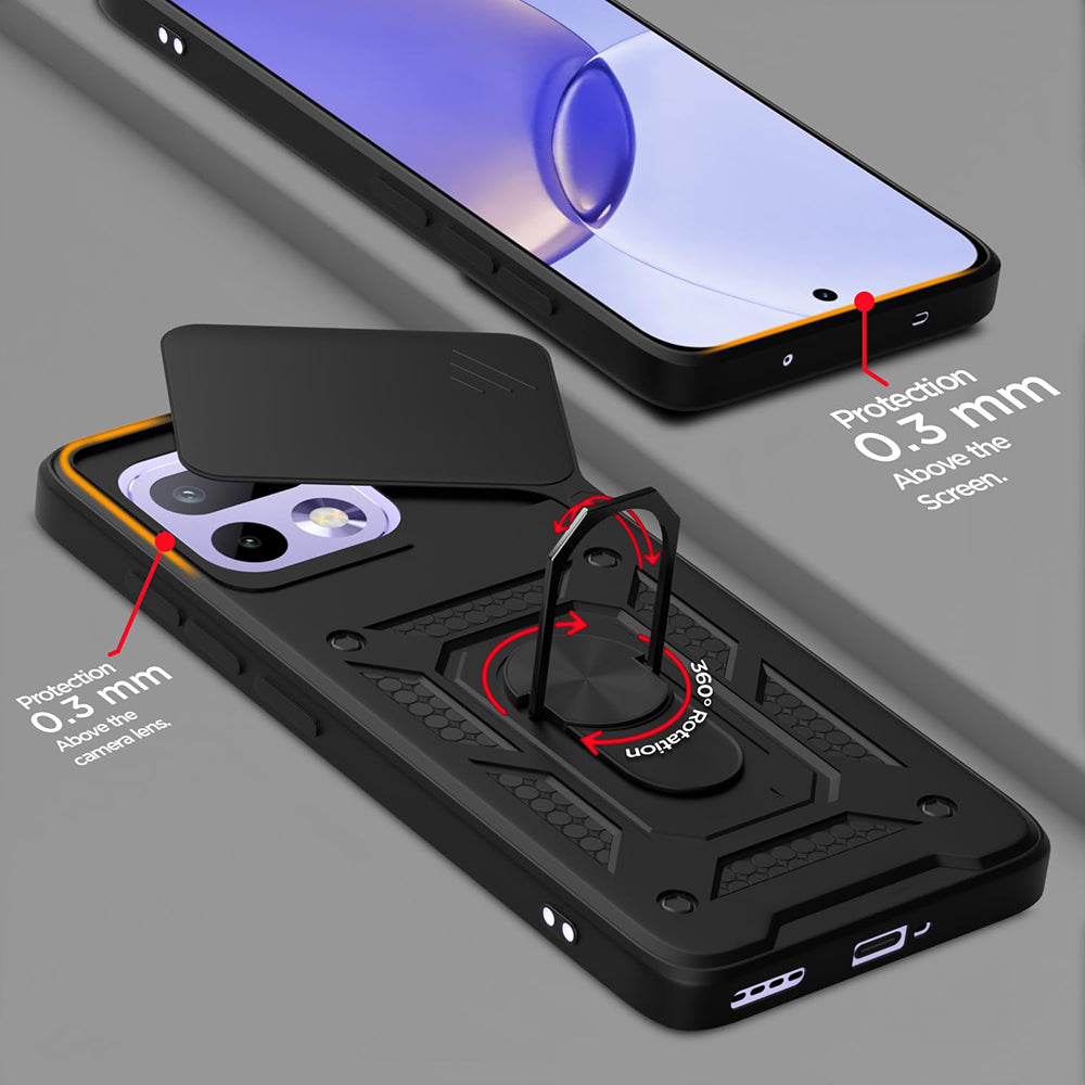 Fodral för Realme 16 Pro, Techsuit, CamShield, Svart