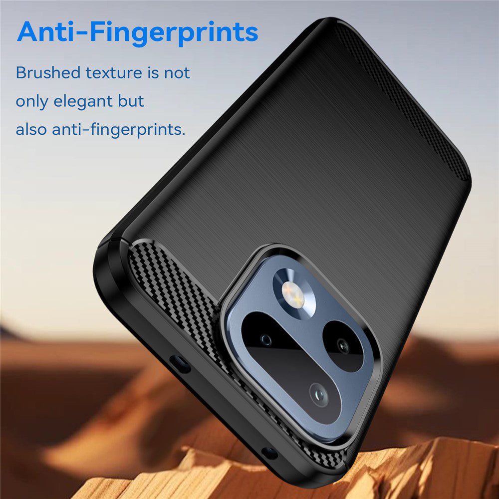 Skyddsfodral för Realme 16 Pro, Techsuit, Kolfiber, Svart