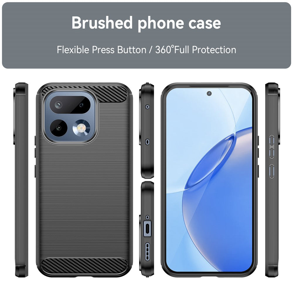 Skyddsfodral för Realme 16 Pro, Techsuit, Kolfiber, Svart