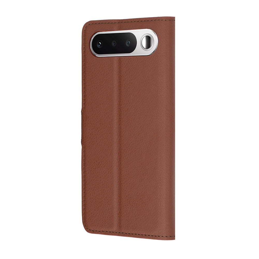 Fodral för Realme 16, Techsuit, Leather Folio, Brun