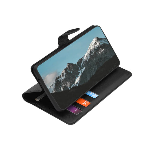 Fodral för Realme 16, Techsuit, Leather Folio, Svart