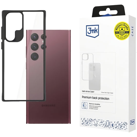 Fodral till Samsung Galaxy S22 Ultra 5G S908, 3MK, Satin Armor Case+, Transparent