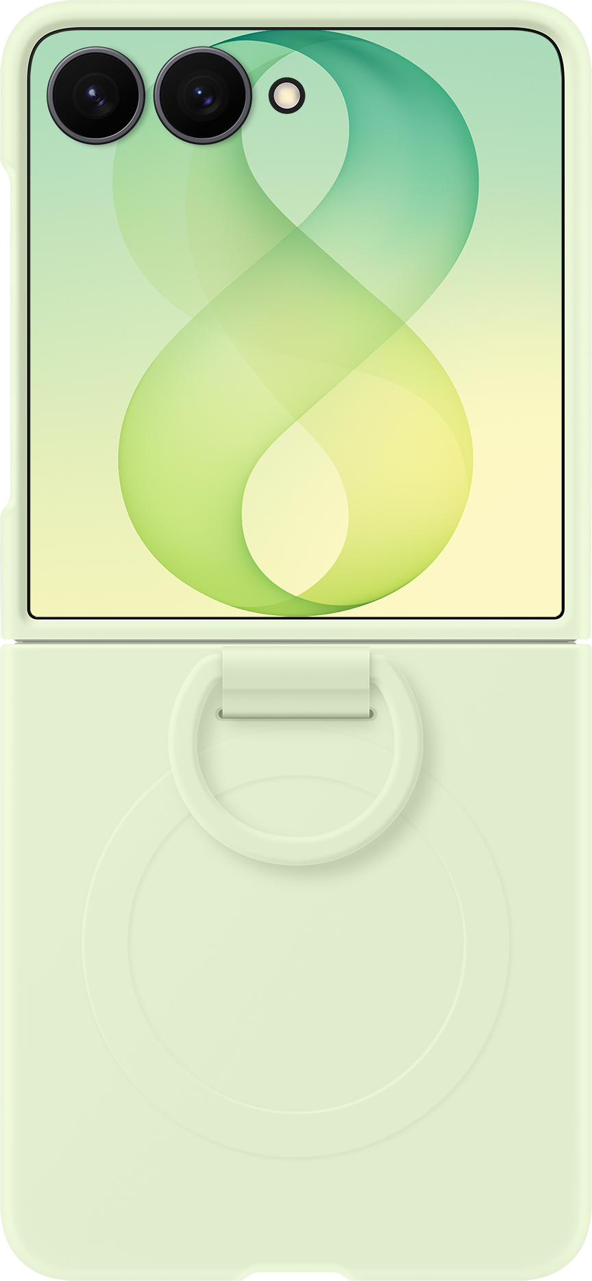 Fodral för Samsung Galaxy Z Flip8 F776, silikonringmagnet, grön EF-EF776CGEGWW