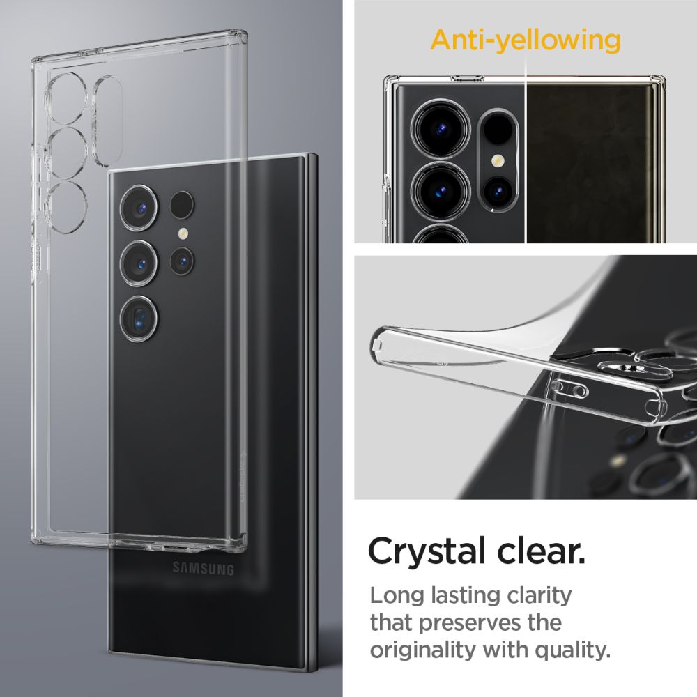 Fodral till Samsung Galaxy S24 Ultra S928, Spigen, Liquid Crystal, Transparent ACS07283