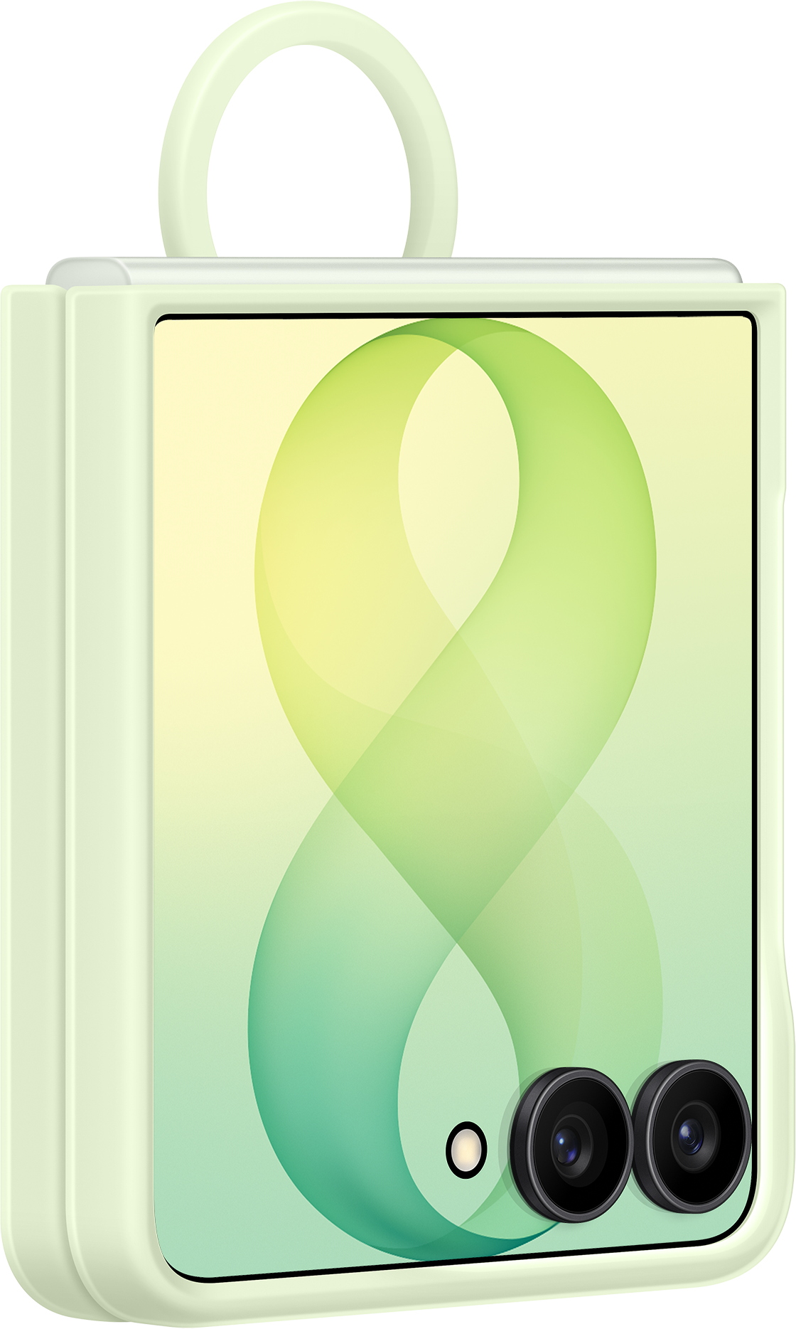 Fodral för Samsung Galaxy Z Flip8 F776, silikonringmagnet, grön EF-EF776CGEGWW
