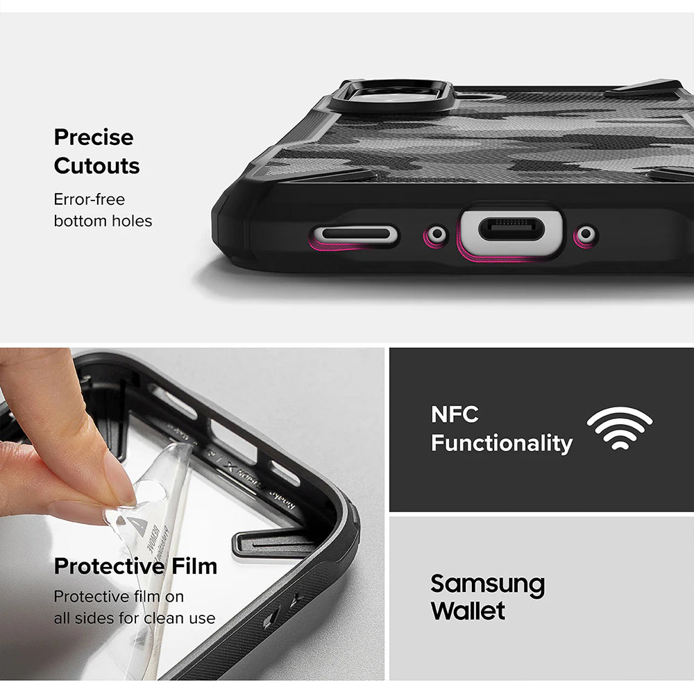 Skyddsfodral för Samsung Galaxy A56 A566 / A36 A366, Ringke, Fusion X Camo, Svart