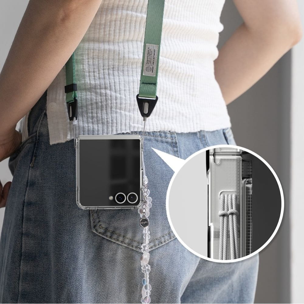 Skyddsfodral för Samsung Galaxy Z Flip7 F766, Ringke, Fusion, Transparent