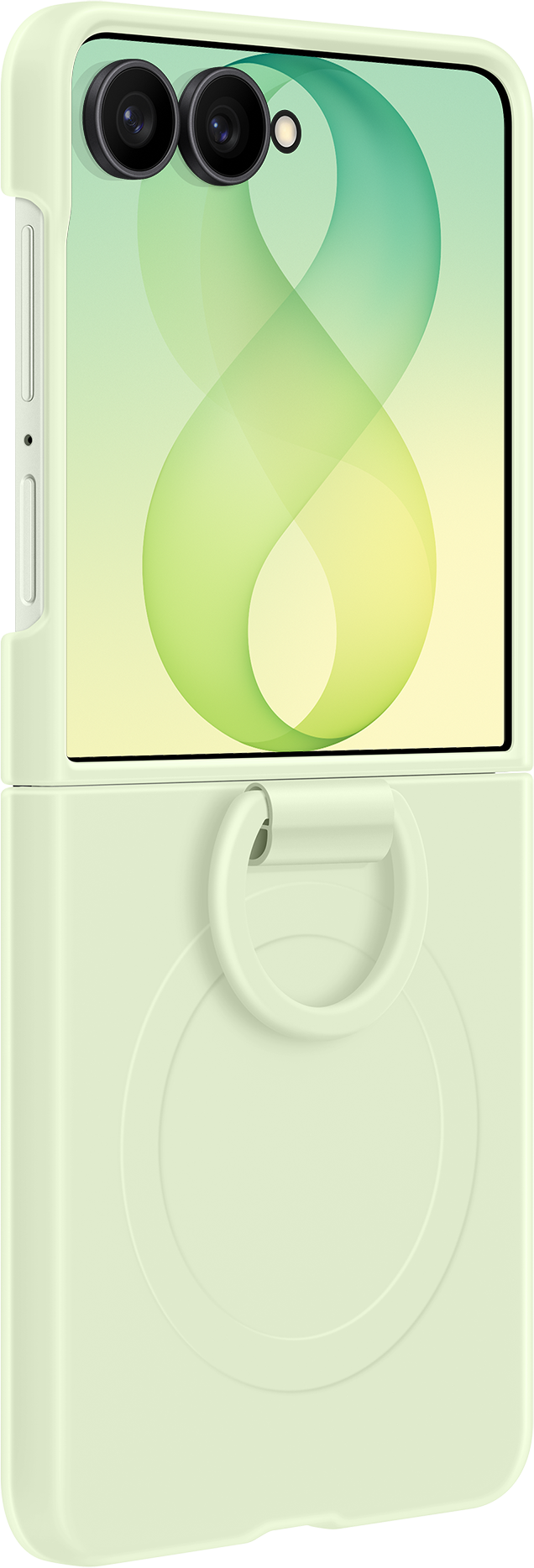 Fodral för Samsung Galaxy Z Flip8 F776, silikonringmagnet, grön EF-EF776CGEGWW