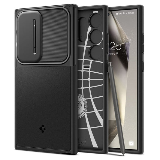 Fodral för Samsung Galaxy S24 Ultra S928, Spigen, OPTIK ARMOR, Svart ACS07313