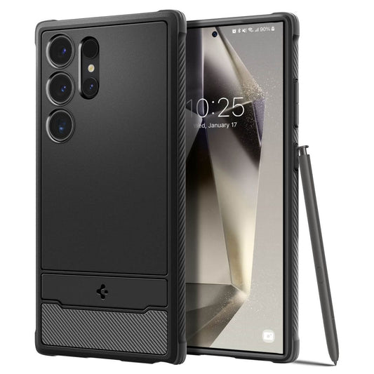 Fodral till Samsung Galaxy S24 Ultra S928, Spigen, Rugged Armour, Svart ACS07286