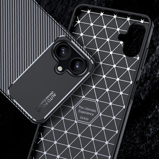 Fodral för Samsung Galaxy A06 A065, Techsuit, CarbonFiber, Svart