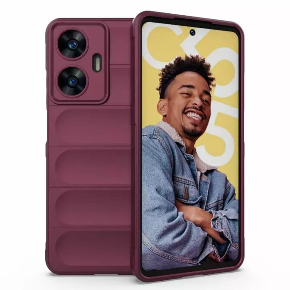 Fodral för Samsung Galaxy A07 4G A075, Techsuit, Magic Shield, Vinröd
