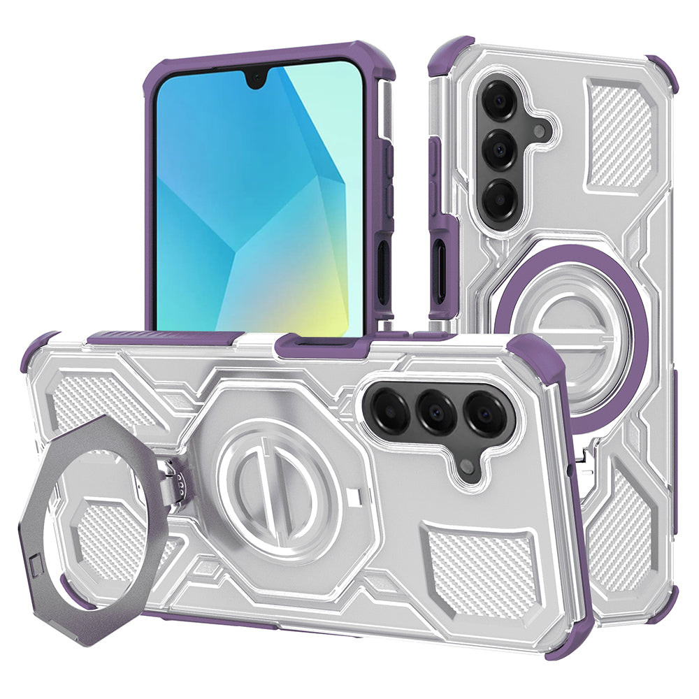Fodral för Samsung Galaxy A16 5G A166 / A16 4G A165, Techsuit, Carbon Shield Pro, Lila