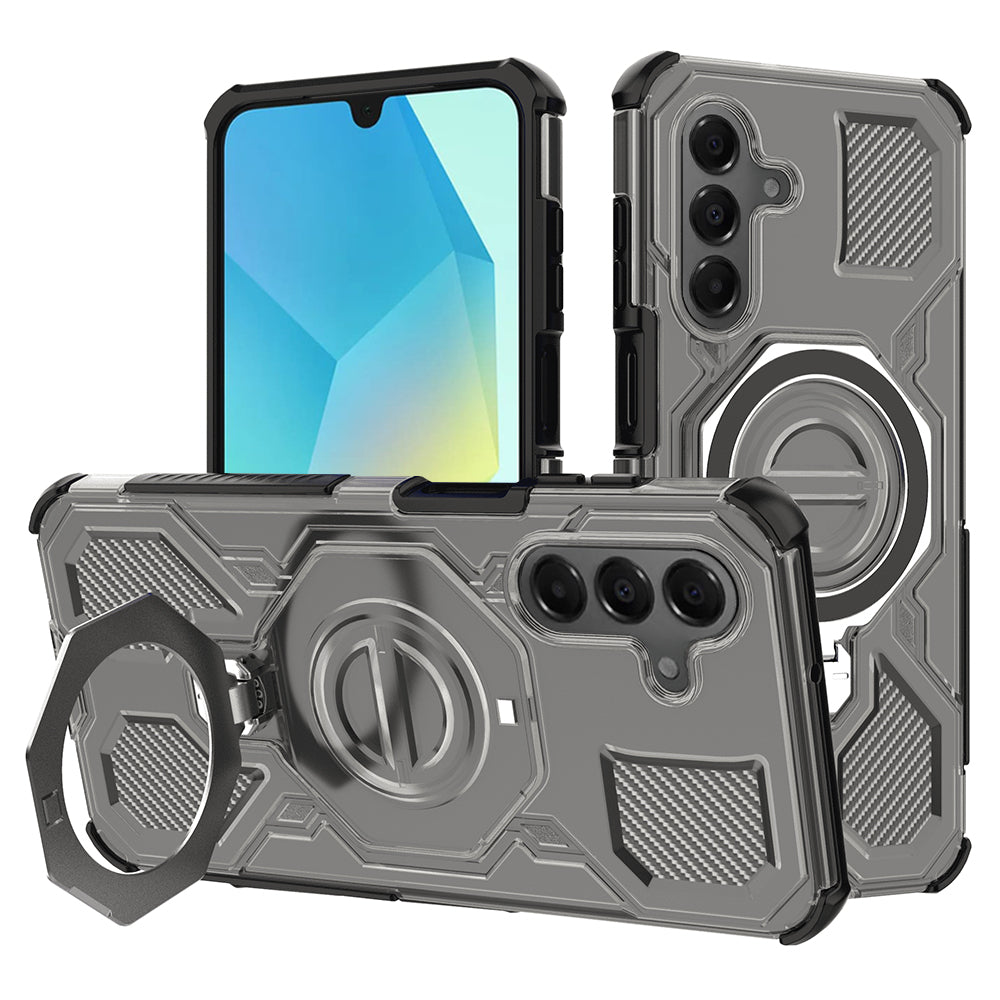Skyddsfodral för Samsung Galaxy A16 5G A166 / A16 4G A165, Techsuit, Carbon Shield Pro, Rökfärgad