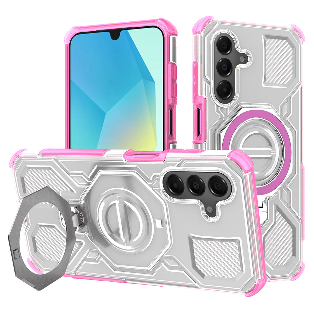 Fodral för Samsung Galaxy A16 5G A166 / A16 4G A165, Techsuit, Carbon Shield Pro, Rosa